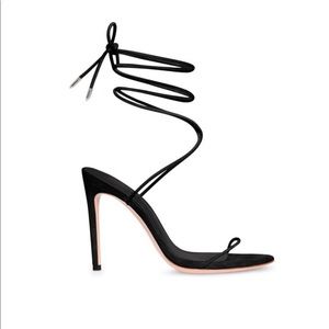 NEW Barely There Lace Up Heel - Black